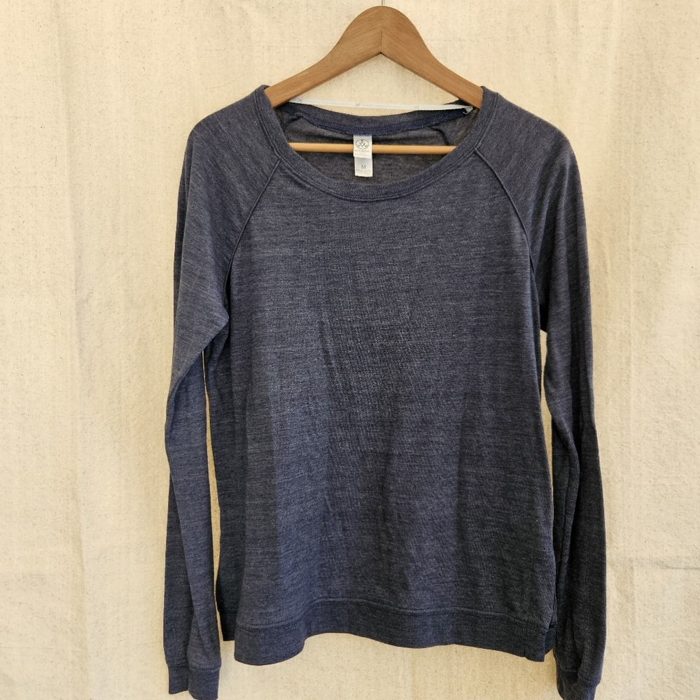 ALTERNATIVE EARTH Dark Gray Long Sleeve Raglan Medium